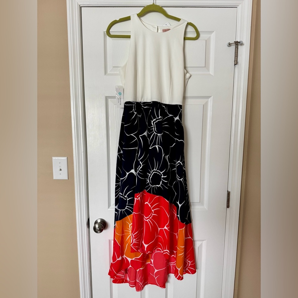 Brand new with tags- StitchFix Hutch Floral Maxi Dress in White, Navy, and Red